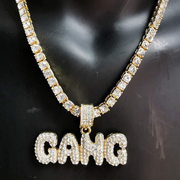 4 Karat Diamond Gang Pendant + Tennis Chain - Picture 3 of 3